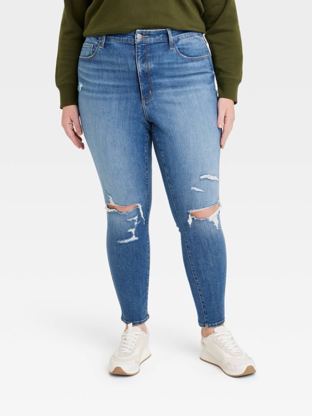 Universal Thread Women's High-Rise Skinny Jeans Medium Wash, 17 Short NWOT